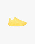 Front product image of mens yellow runner sneakers on a plain white background | 247 Arc-1 Runner in Yellow | Contemporary sneaker design with suede and tonal embroidery | 247 Footwear | Represent Clo