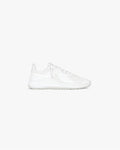 Front product image of mens white trainers on a plain white background | 247 Arc-2 Trainer in Flat White | Sleek low-top sneakers with minimalist design | 247 Footwear | Represent Clo