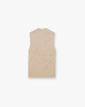 Front product image of a mens black tank top on a plain white background | 247 Contour Run Tank in Pebble | Lightweight stretch t-shirt | 247 T-Shirts | Represent Clo