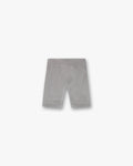 Front product image of mens grey seamless shorts on a plain white background | 247 DNA Seamless Shorts in Titanium | Seamless shorts with ribbed waist | 247 Shorts | Represent Clo
