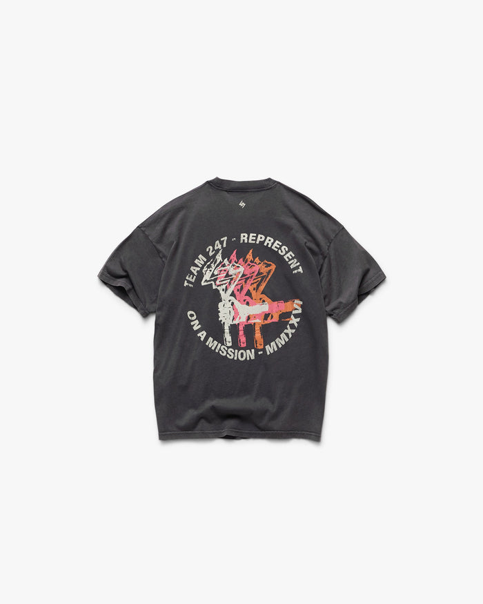 247 Torch Boxy T-Shirt - Washed Black