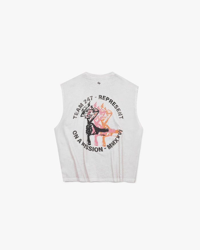 247 Torch Boxy Tank - Bleach Wash