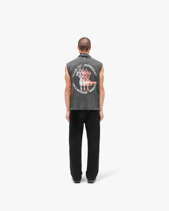 247 Torch Boxy Tank - Washed Black