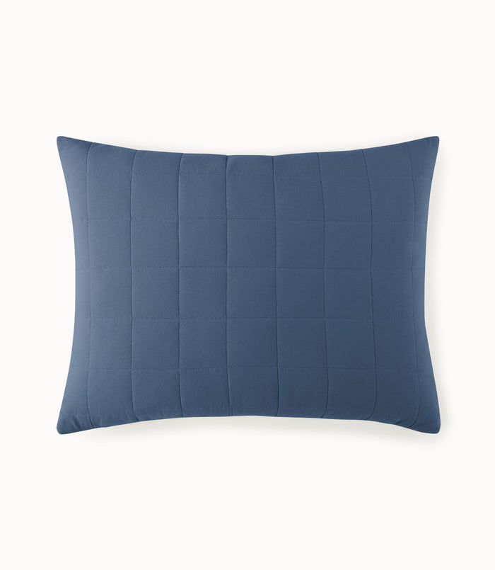 4 Square Quilted Sham Denim
