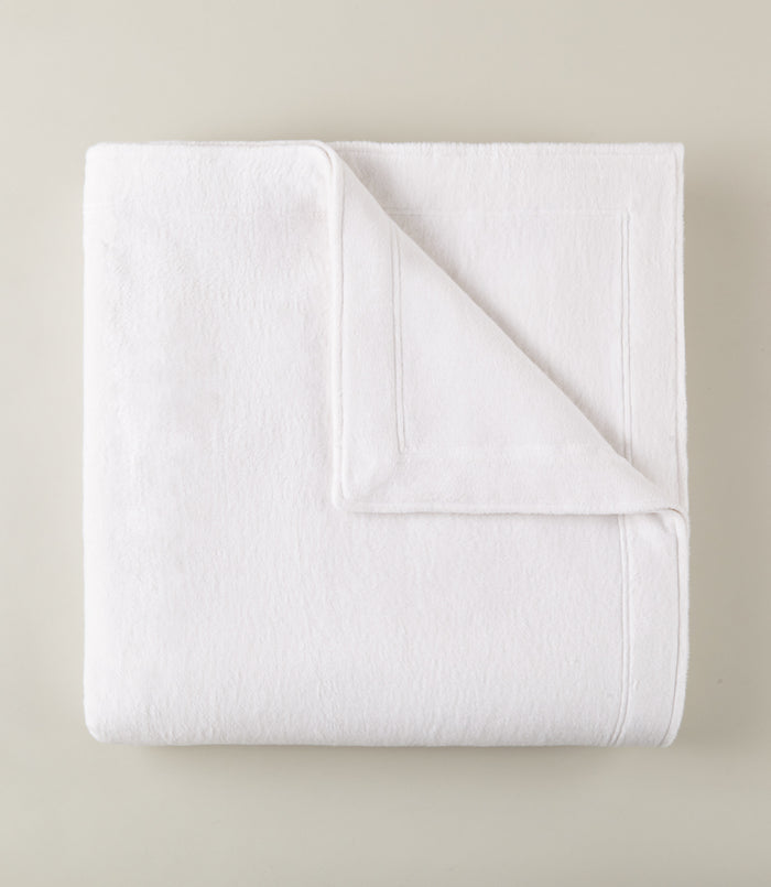All Seasons Framed Cotton Blanket, White