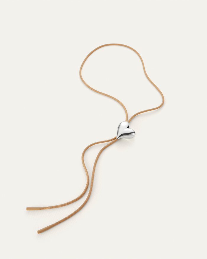 JENNY BIRD Art Heart Bolo Tie Silver Bolo Tie For Women