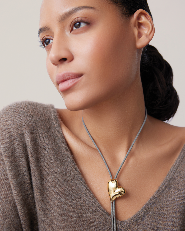 JENNY BIRD Art Heart Bolo Tie Gold Bolo Tie For Women