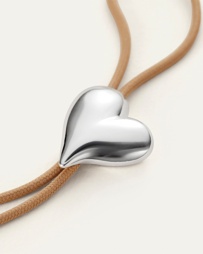 JENNY BIRD Art Heart Bolo Tie Silver Bolo Tie For Women
