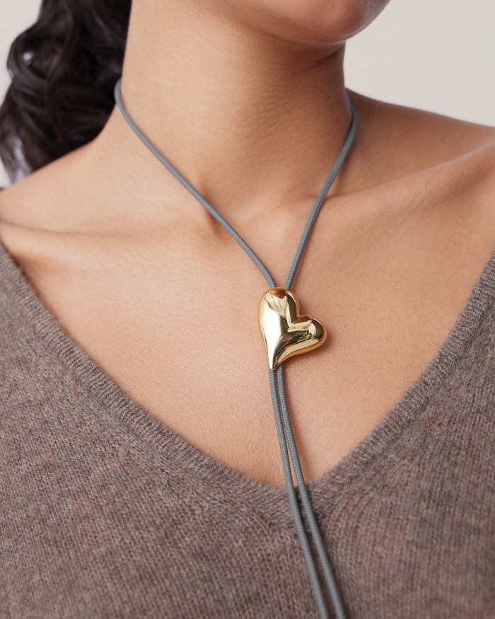 JENNY BIRD Art Heart Bolo Tie Gold Bolo Tie For Women