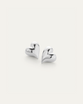 JENNY BIRD Art Heart Button Earrings Silver Button Earrings For Women