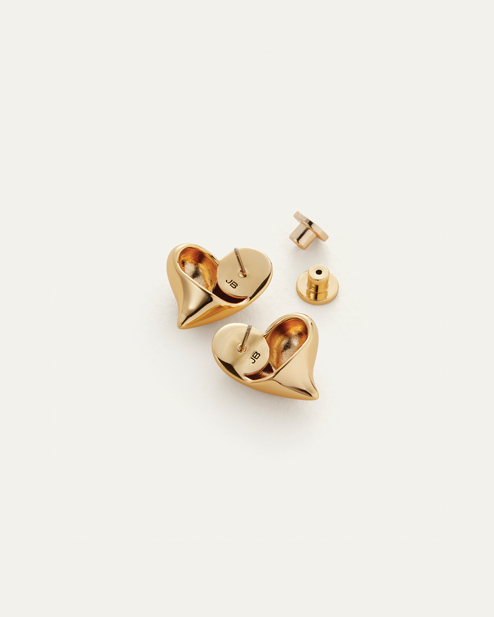 JENNY BIRD Art Heart Button Earrings Gold Button Earrings For Women