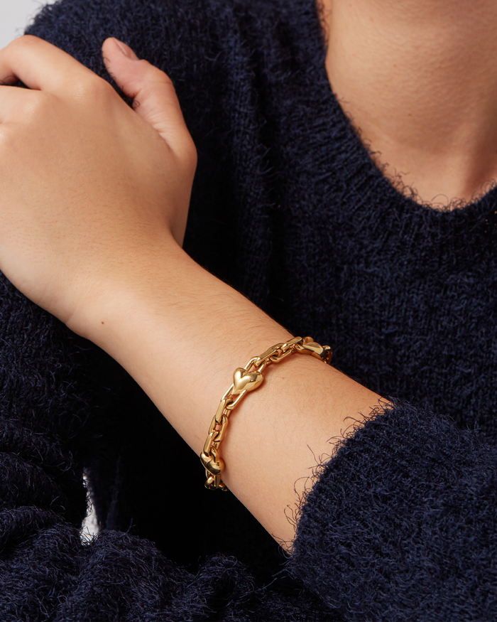 JENNY BIRD Waterproof Art Heart Chain Bracelet Gold Chain Bracelet For Women