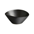 Slate-colored ceramic bowl with curved sides and a wide opening.