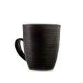 Slate-colored ceramic mug with curved handle and matte finish.