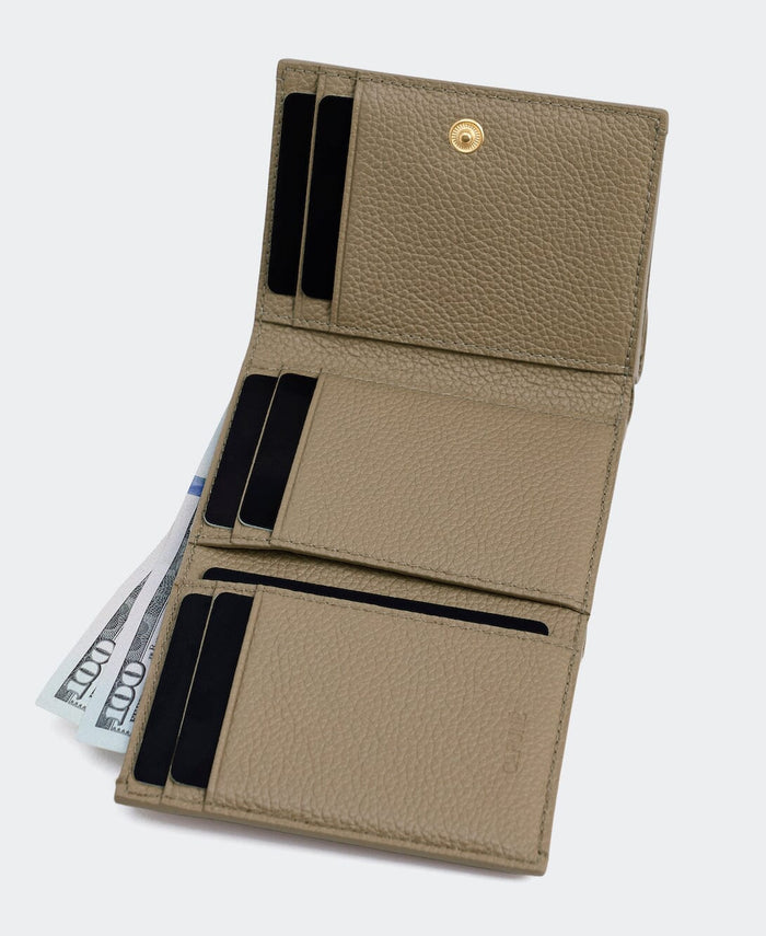 Basalt Trifold Wallet - Taupe Small Leather Goods Cafuné