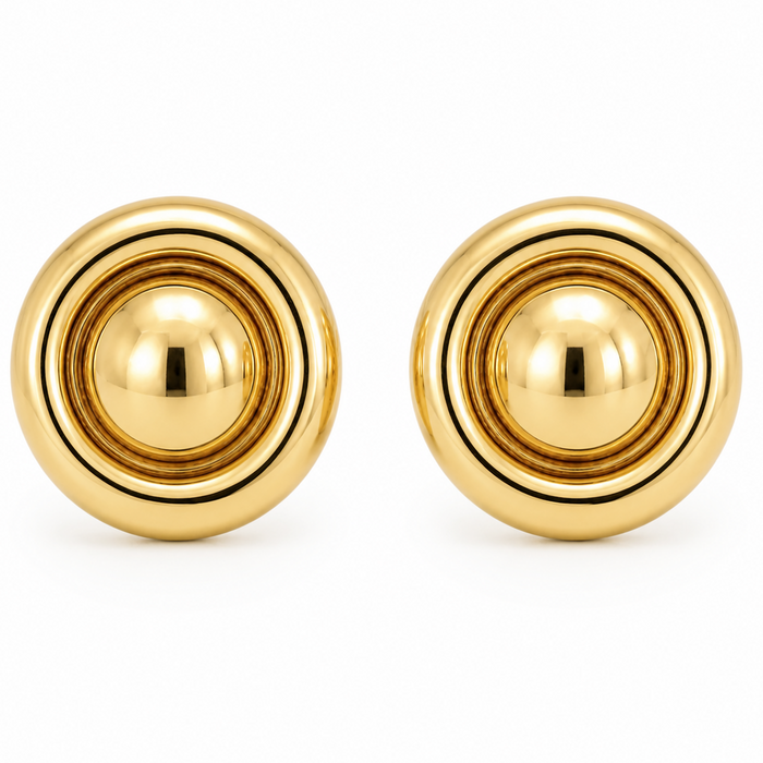 Baylin Round Button Earring