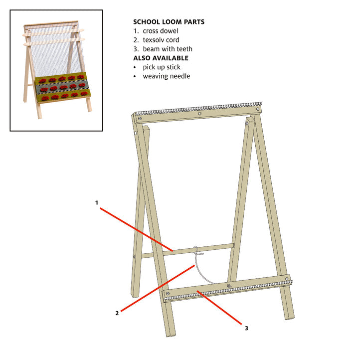 Beam with Teeth for School Loom