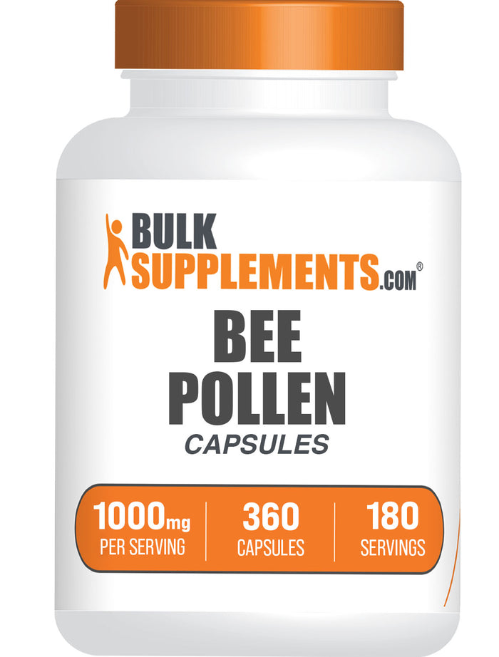 BulkSupplements.com Bee Pollen 360 capsules bottle image