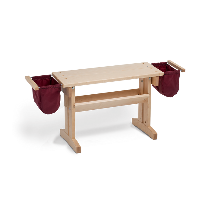 Loom Bench and Bench Bags, maple