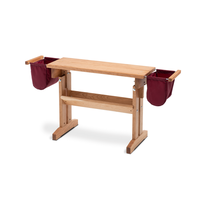 Loom Bench and Bench Bags, cherry