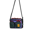 Front quarter view of Topo Designs Block Bag in "Very Peri / Forest"