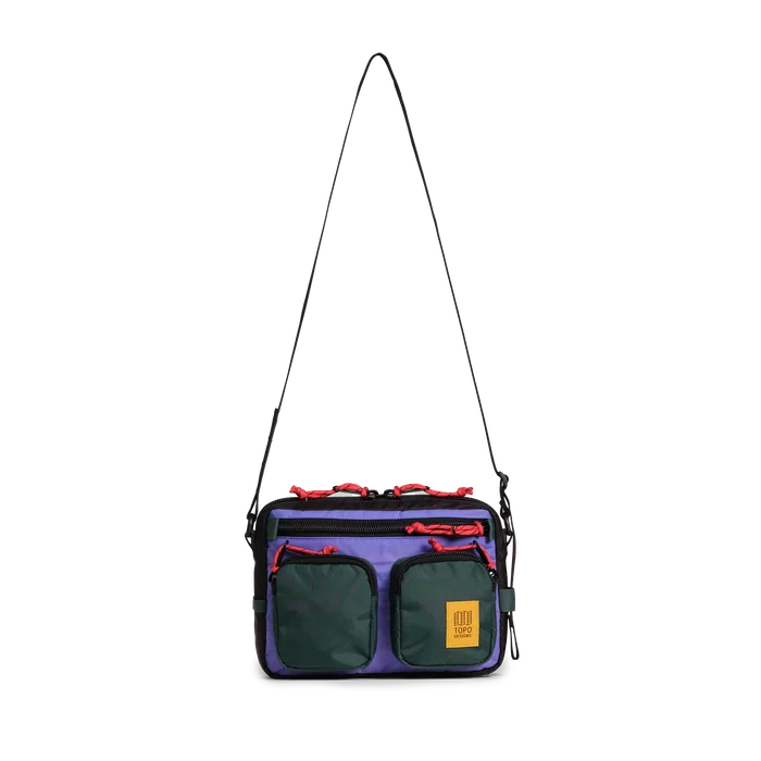 Front view of Topo Designs Block Bag in "Very Peri / Forest"