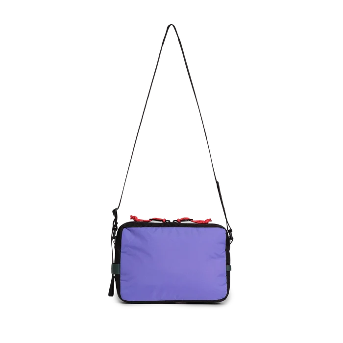 Back view of Topo Designs Block Bag in "Very Peri / Forest"