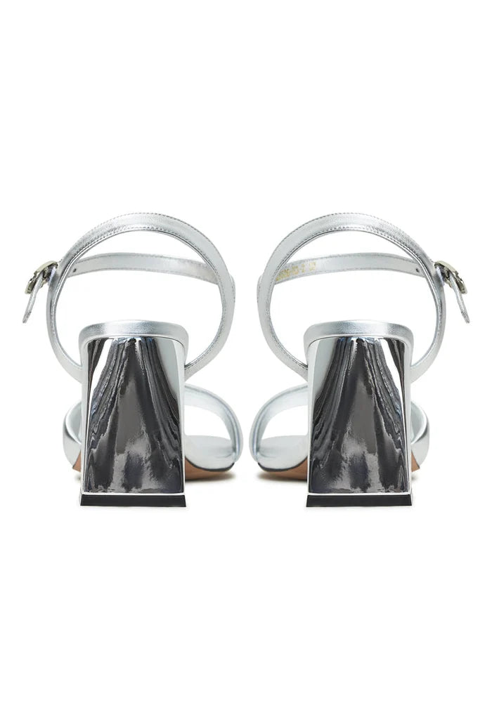 Block Heeled Sandals Aina - Silver