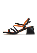 A stylish pair of Maria black block heels sandals for women - the perfect fashion footwear choice.