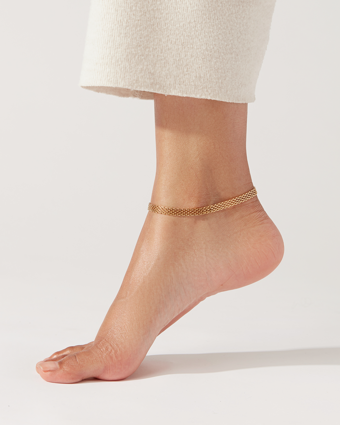 JENNY BIRD Blythe Gold Anklet Waterproof Gold Ankle Bracelet