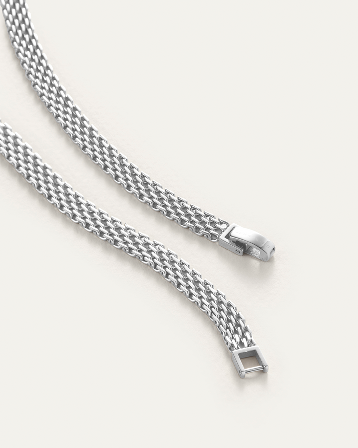 JENNY BIRD Blythe Silver Anklet Waterproof Silver Ankle Bracelet