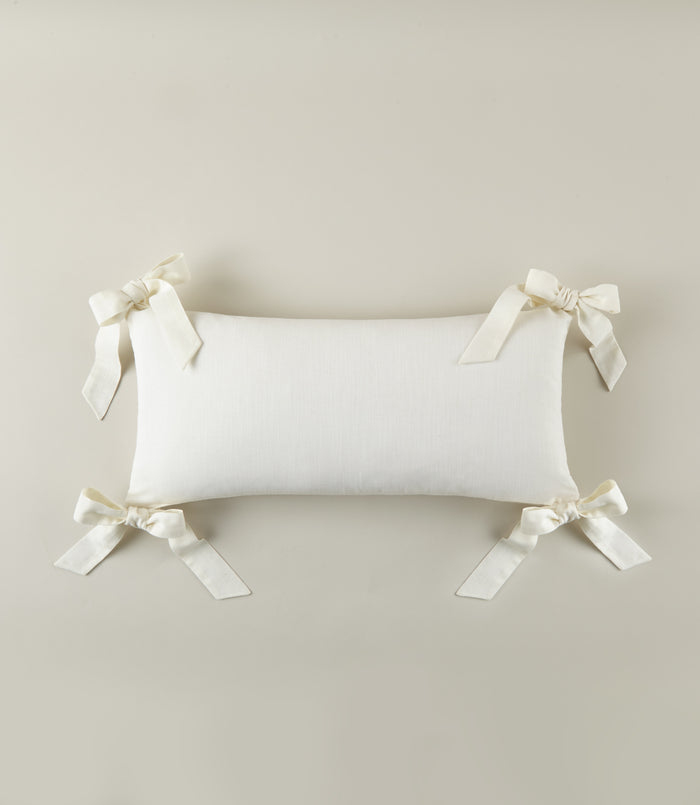 Windsor Stripe Oblong Pillow, Pearl