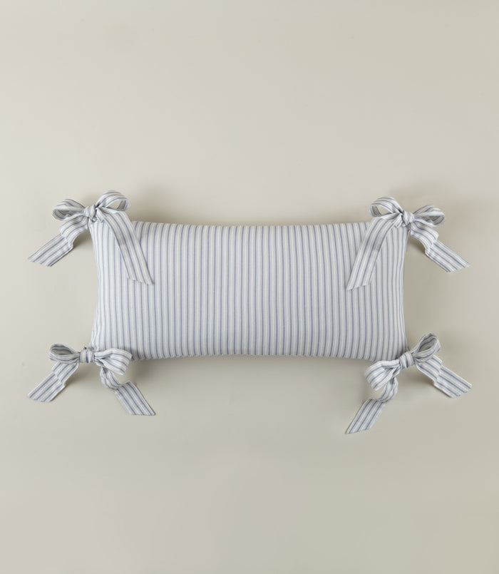 Windsor Stripe Oblong Pillow, Stripe Wedgewood