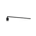 Black metal candle snuffer with long handle and small cup-shaped end.