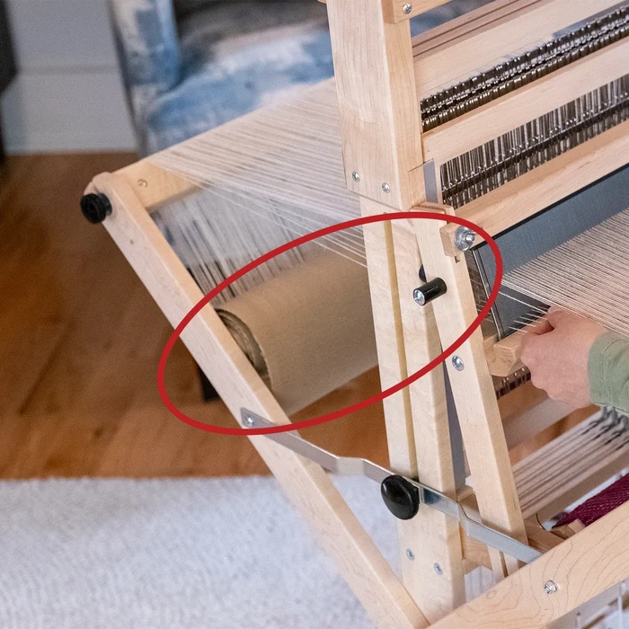 Cardboard Warp Separator for Wolf Pup Looms