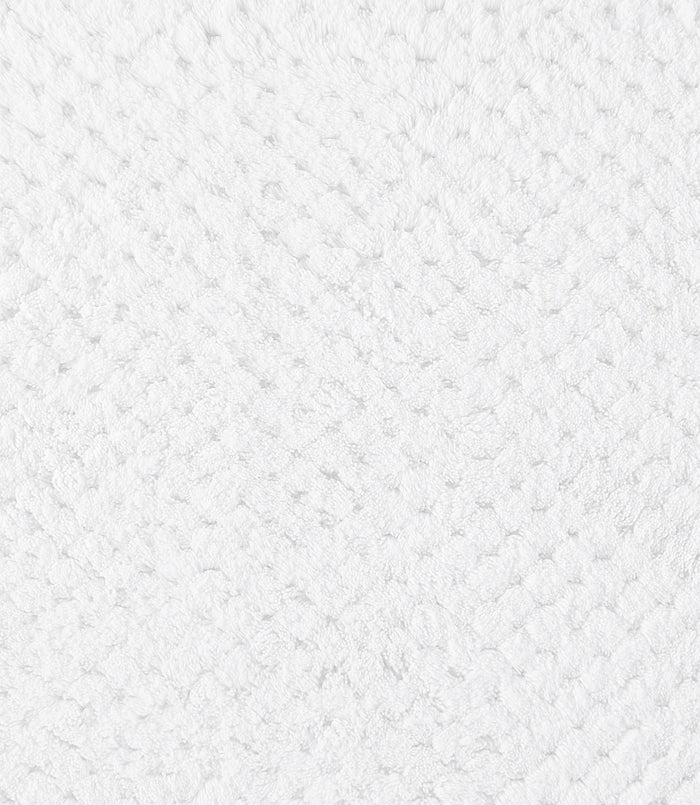 Catalina Bath mat checkerboard detail, White