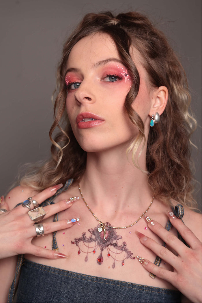 Celestial Moon - Coffin Press-On Nails