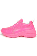 A trendy pair of pink Electra chunky sneakers for women, perfect for those looking for stylish fashion sneakers.