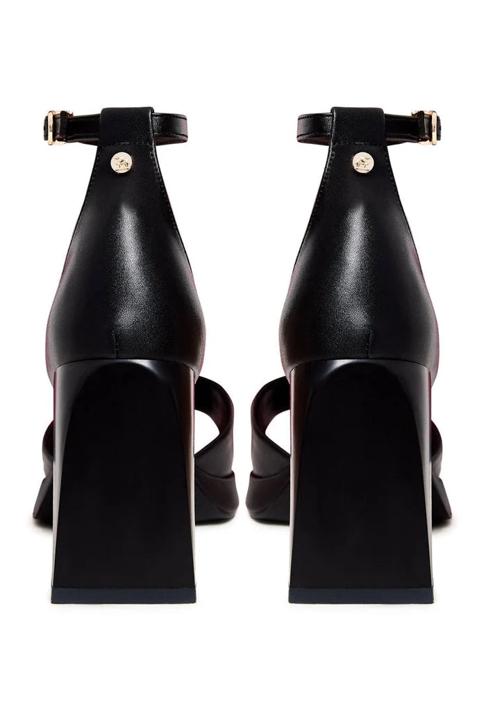 Classic Open Toe High Heel Sandals - Black