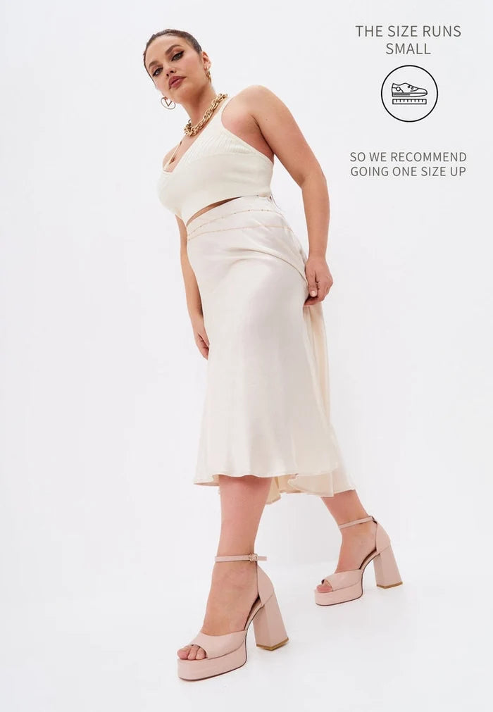 Classic beige open toe high heel sandals for women, perfect for adding a touch of elegance to any outfit.