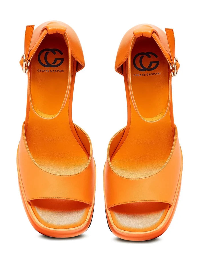 Elevate your style with a pair of trendy open toe orange high heels - shop the best orange heels sandals online!