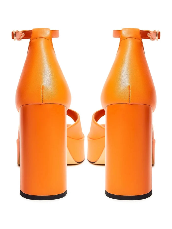 Elevate your style with orange open toe high heel sandals - shop online for trendy orange heels now!