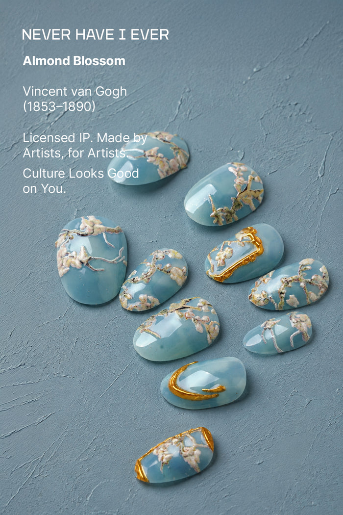 CLAUDE MONET BRIDGE OVER A POND OF WATER LILIES - ALMOND PRESS-ON NAILS