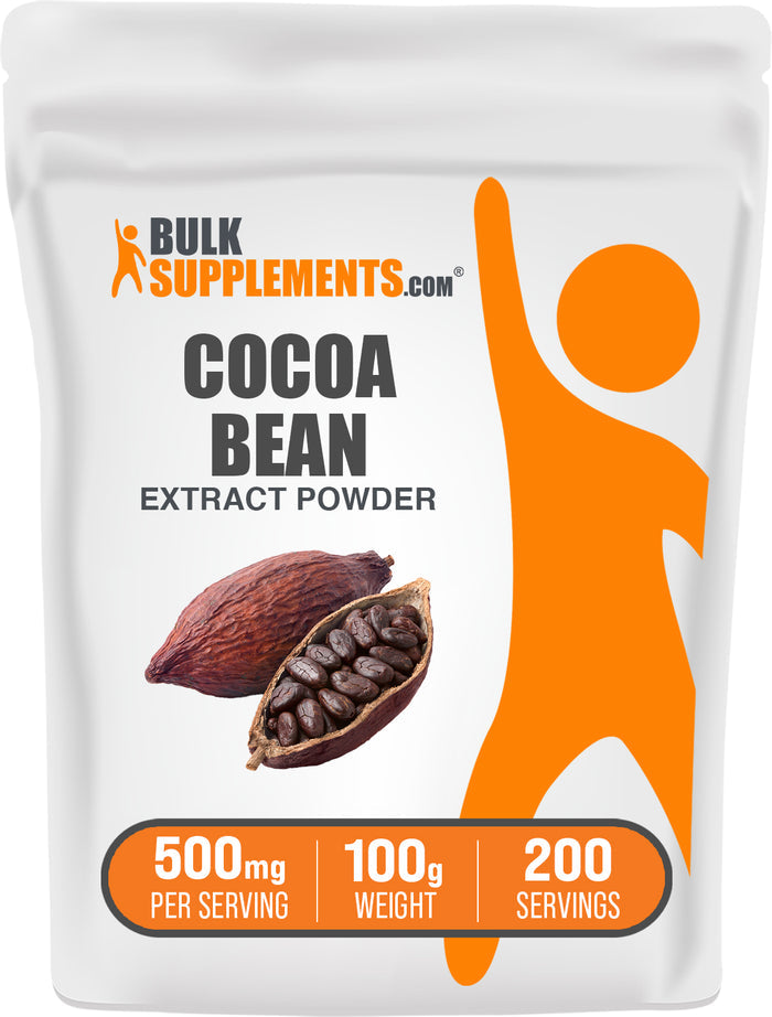 BulkSupplements.com Cocoa Bean Extract Powder 100g bag image