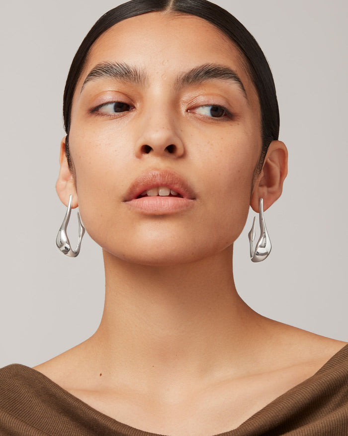 JENNY BIRD Colette Medium Silver Hoop Earrings For Women