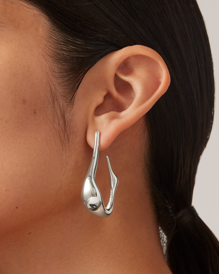 JENNY BIRD Colette Medium Silver Hoop Earrings For Women