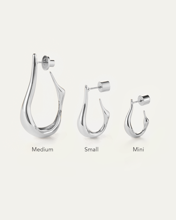 JENNY BIRD Colette Hoop Earrings - Medium Silver Hoop Earrings For Women