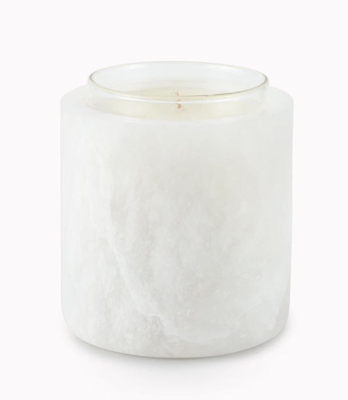 Candle Gift Set in alabaster vessel