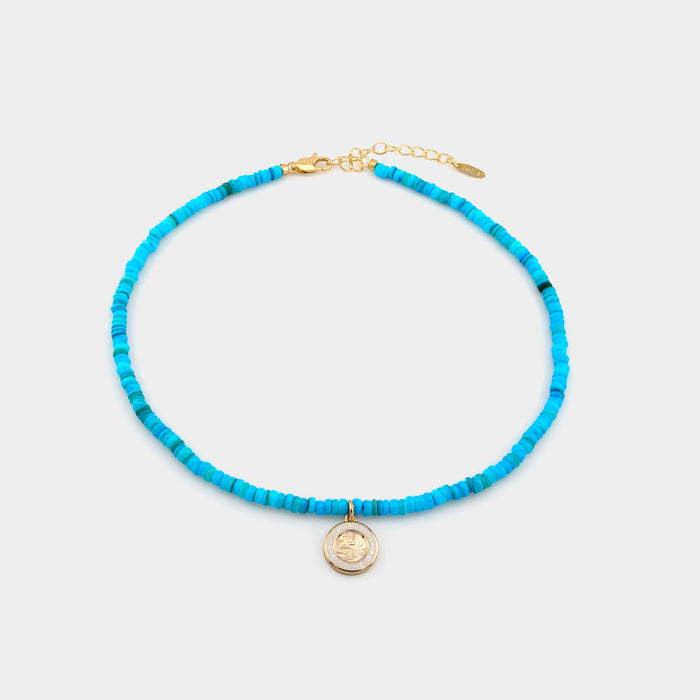Crystal Coast Beaded Choker - Gold