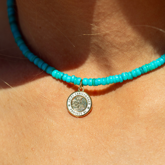 Crystal Coast Beaded Choker - Gold